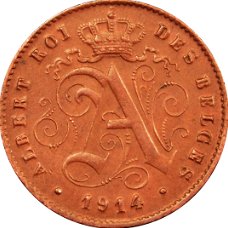 België 1 centime 1907,1912 frans