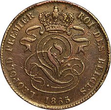 belgië 2 centimes  1835 frans conditie: circulatie munt