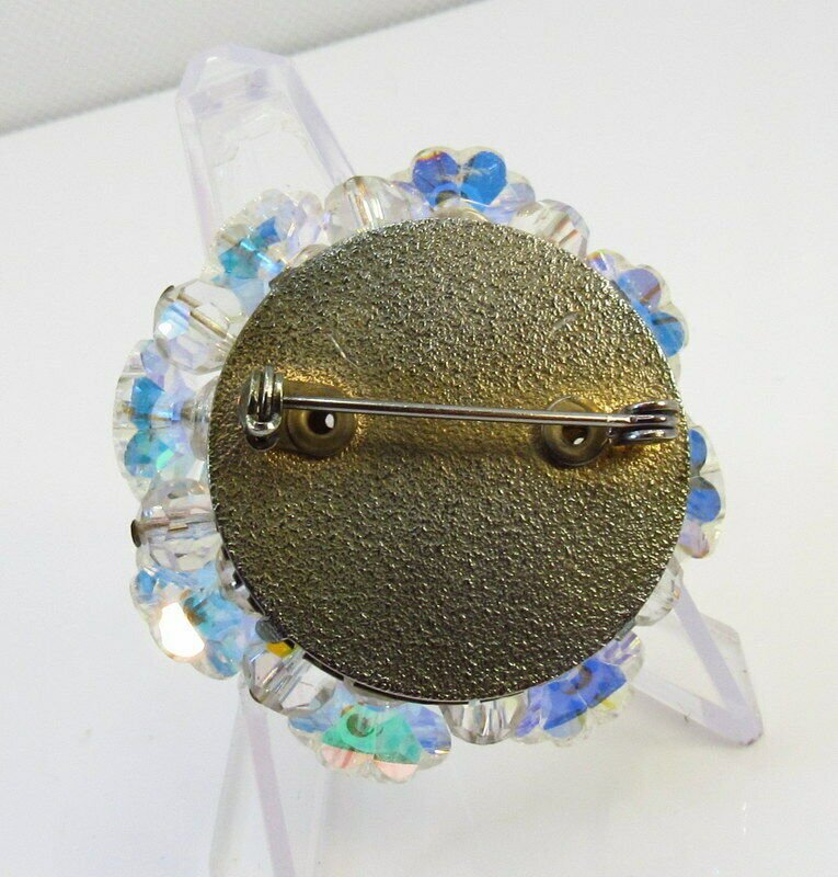 Prachtige vintage broche met aurorastenen - Afbeelding 4