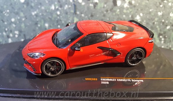 Corvette C8 2020 rood 1/43 Ixo V572 - 0