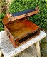 1 houten kist, collectebus, hout en leer, prachtig - 5 - Thumbnail