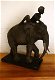 1 Skulptur olifant met ruiter, Polystein - 5 - Thumbnail