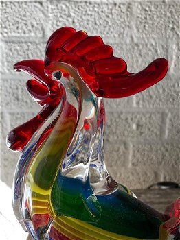 Glasgeblazen haan, fascinerend vakwerk , kleuren-kado - 6