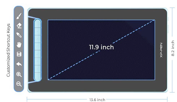 XP-PEN Artist 12 2nd Generation Graphic Tablet with 13.6 x 8 - 1