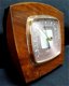 Vintage Barometer,koper rand,hoogglans lak,hout bicolor,zgst - 1 - Thumbnail