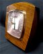 Vintage Barometer,koper rand,hoogglans lak,hout bicolor,zgst - 2 - Thumbnail