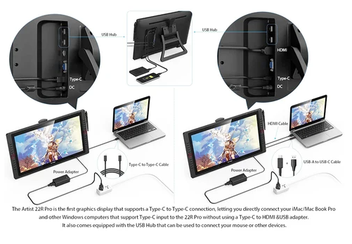 XP-PEN Artist 22R Pro Graphic Tablet with 21.5 Inch FHD Dis - 5