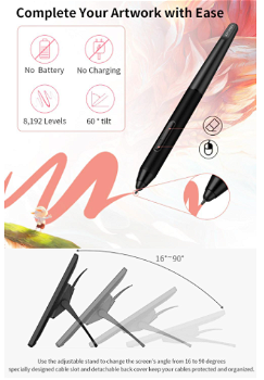 XP-PEN Artist 24 Graphic Tablet with 23.8 Inch 2K QHD Display - 3