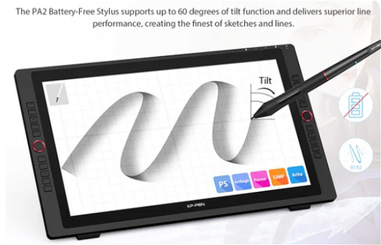 XP-PEN Artist 24 Pro Graphic Tablet with 23.8 Inch 2K QHD - 3
