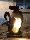 Lamp met haan, decoratief, metaal, mooie lamp, sierlijk. - 2 - Thumbnail