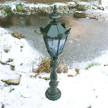 Lamp antiek-Look, retro tuin lamp staand, tuinlantaarn - 0