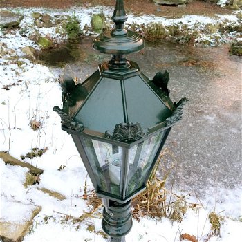 Lamp antiek-Look, retro tuin lamp staand, tuinlantaarn - 2