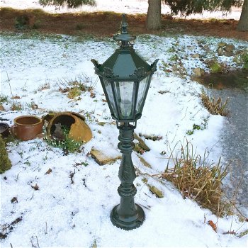 Lamp antiek-Look, retro tuin lamp staand, tuinlantaarn - 4