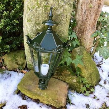 Lamp antiek-Look, retro tuin lamp staand, tuinlantaarn - 6