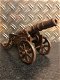 Prachtig decoratief kanon, gietijzer bruin - 4 - Thumbnail