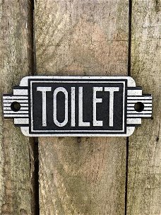 Bordje cast iron  sign Toilet  voor de deur
