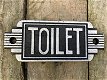 Bordje cast iron sign Toilet voor de deur - 1 - Thumbnail