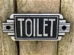 Bordje cast iron sign Toilet voor de deur - 2 - Thumbnail