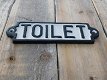 Bordje emaille Toilet voor de deur - 2 - Thumbnail