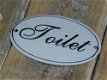 Bordje emaille Toilet voor aan de WC-deur - 2 - Thumbnail