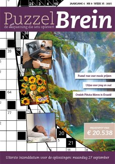 Gratis puzzelboek met 36 puzzels en winkans twv 12 euro 50