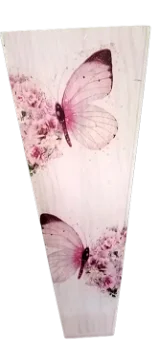 Vaas roze vlinder bloemen decoupage - 0