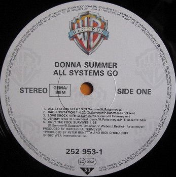 LP - Donna Summer - All Systems Go - 1