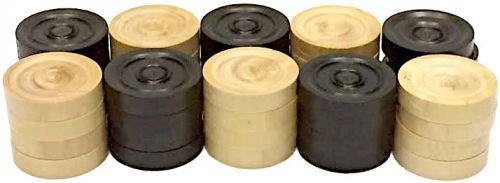 Damschijven 32 Mm 2 X 20 Stuks Palmhout - Wedstrijd Stijl In Houten Doos (#5) - 0