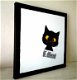 Canvas schilderij wit zwart poes kat be different decoupage - 0 - Thumbnail