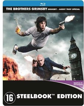 The Brothers Grimsby (Bluray) Steelbook Nieuw/Gesealed met oa Sacha Baron Cohen (bekend van Borat) - 0