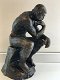 Sculptuur metaal, Bronskleur, de denker , beeld - 4 - Thumbnail