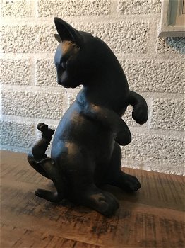 Skulptuur , Kat + Muis als spaarpot , decoratie , kat , poes - 0
