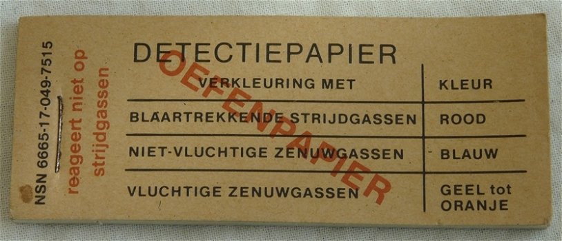 Detectie Papier Oefenboekje, NBC, Koninklijke Landmacht, jaren'60/'70.(Nr.7) - 0