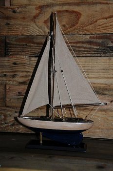 Zeilboot op stand,handgemaakt,zeil-boot-water , hout - 2