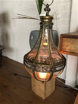 Prachtige metalen-messing hang lantaarn.-lamp - 3