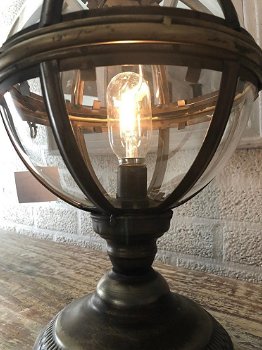 Prachtige staande bol lantaarn-geslepe glas-lamp-kaars - 5
