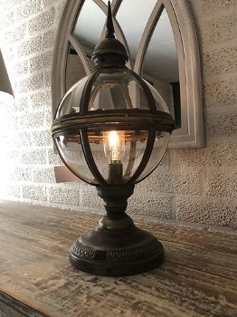 Prachtige staande bol lantaarn-geslepe glas-lamp-kaars - 7