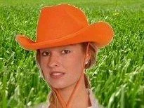 Prachtige hoed oranje