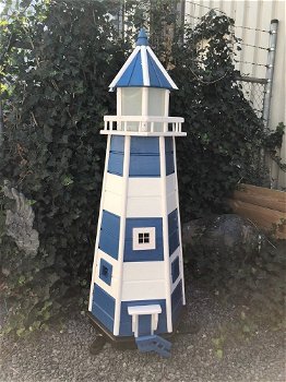 Mooie grote XXL houten vuurtoren ,verlichting ,deco ,tuin - 6