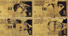 Israel bankbiljetten goud