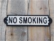 Bordje emaille , no smoking ,voor op de deur , roken - 0 - Thumbnail