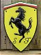Gietijzeren Ferrari logo wandschild, embleem, garageplaat. - 3 - Thumbnail