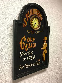 Houten wandbord golf , Andrews -golf-wandbord - 0