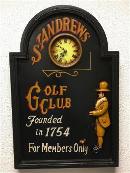 Houten wandbord golf , Andrews -golf-wandbord - 6