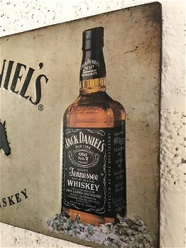 Metalen bord met geschilderde Jack Daniel's items - 3