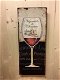 Metalen bord met prachtig geschilderd wijnglas,wijn,deco - 0 - Thumbnail