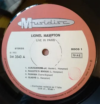 LP - Lionel Hampton - Live in Paris - Volume 1 en Volume 2 - 1