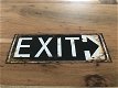 Mooi metalen sign- wand-bord met , EXIT , nooduitgang - 1 - Thumbnail