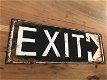 Mooi metalen sign- wand-bord met , EXIT , nooduitgang - 3 - Thumbnail