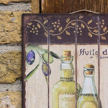Nostalgisch decoratief bord, Italiaanse olijfolie, muursch - 1